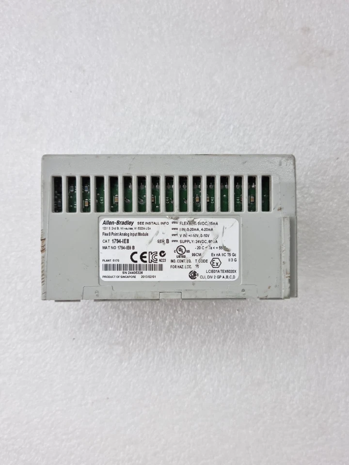 ALLEN BRADLEY 1794-IE8 B SER B FLEX IO ANALOG INPUT MODULE 1794IE8
